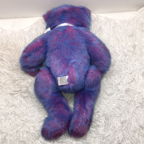 Kids TY vintage Purplebeary Beanie Classic 1999 Bear With Tag Retired - Picture 3 of 6